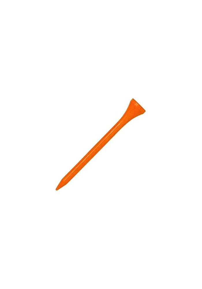 Pride Golf Tee 100 Count Bag - Citrus Orange Solid Hardwood Golf Tees - Image 2